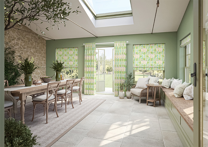 Faded Glamour, Goddess Green Stripe - Made To Measure Curtains - Image 8